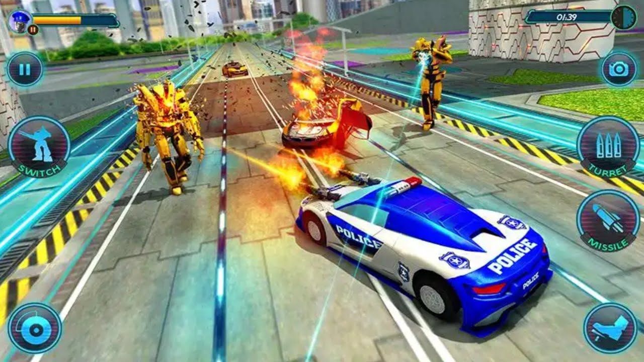 US police Robot Car Revenge 2019 Robot War gameplay by | wow kidz gameplay 🎮