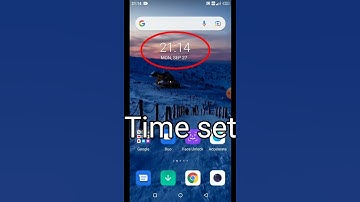 how to set time in home screen