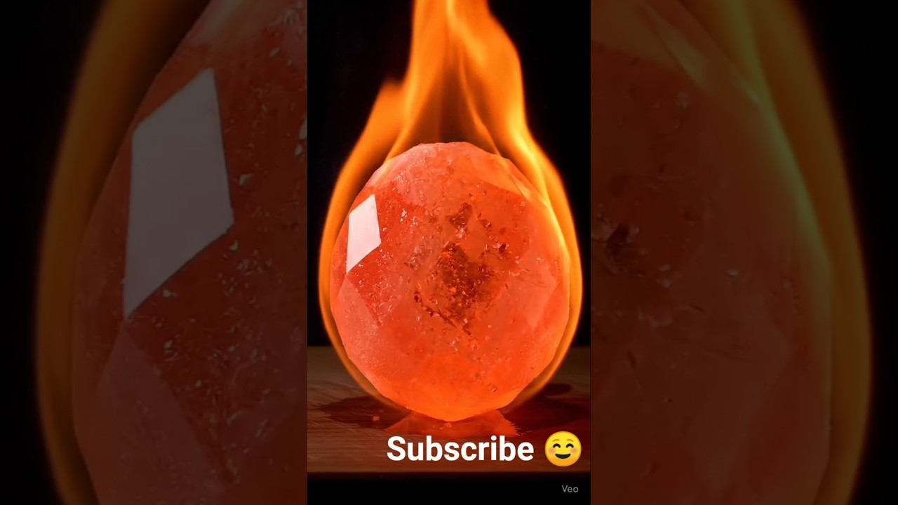 Fire Papaya ASMR 🔥🥭 | Burning Crystal Fruit Cutting 