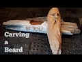 How to Carving in the beard hairs on a wood spirit,