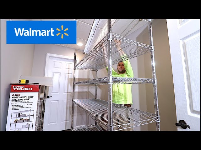 HealSmart 5-Tier Heavy Duty Foldable Metal Rack Storage Shelving Unit with  Wheels Moving Easily Organizer Shelves Great for Garage Kitchen Holds up to