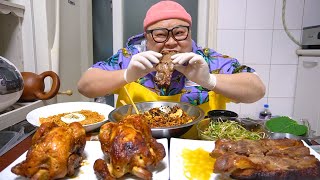 전기 통닭구이는 인정이지!│전기 통닭, 목살구이 먹방 Roasted Chicken & Pork Mukbang Eatingshow