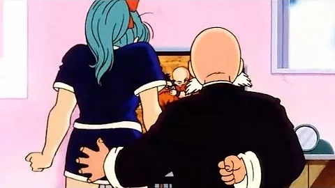 Master roshi likes rubbing bulma’s butt.