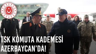 Millî Savunma Bakanı Hulusi Akar ve Beraberindeki TSK Komuta Kademesi Azerbaycan’da!