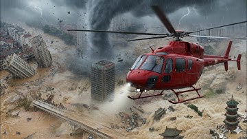 💥 Trung quốc Nguy cấp : Chiết Giang mưa trắng trời, cả làng chìm trong biển nước.