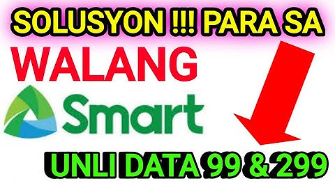 Solusyon para sa mga walang unli data 99 and 299 smart , talk n text and sun sim
