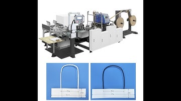 HD95K Automatic Shopping Paper Bag Twisted Rope Handle Making and Pasting Machine