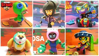 Making Brawl Stars BiBi.Rosa.Leon.Carl.Poco.Shiba Inu Clay Tutorial(ClayArt)