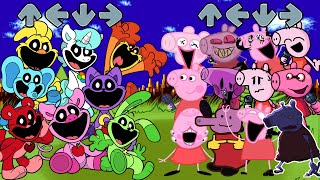 FNF Smiling Critters ALL PHASES vs Peppa All PHASES exe & pibby Sings Chasing - Friday Night Funkin'