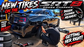 I Put NEW TIRES on My SRT8 Charger… She Looks MEAN! 😈