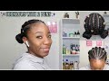 SPICIEST CORNROWS INTO DOUBLE BUNS PROTECTIVE STYLE FOR MEDIUM LENGTH NATURAL HAIR!!! | Kurly Krissy