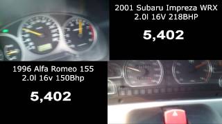 The Impreza is a 2001 WRX model in stock form, apart from a BOV tha...