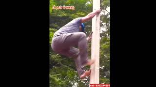 Pole Climbing Practice At Our Pole Climbing Training Centre Lb Nagar Hyderabad