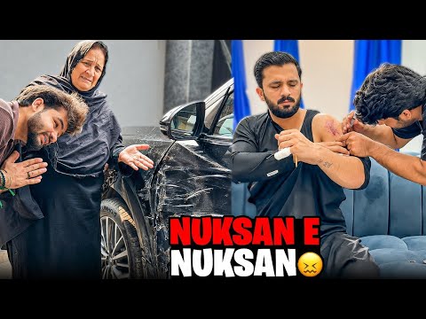 Mama's New Car got  accident badly 😱 Blade lag gya khoon e khoon😖