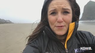 Haystack Rock erosion