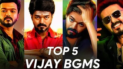 Top 5 BEST Thalapathy Vijay MOVIE BGM'S  || Vijay BEST background music...