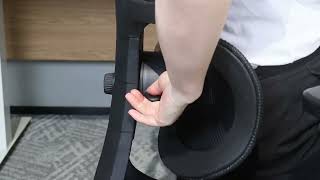 ERGO D-GT5-BHL-01– Scaun Ergonomic Premium, Suport Lombar cu arc, Cotiere 3D, Șezut glisant, Negru