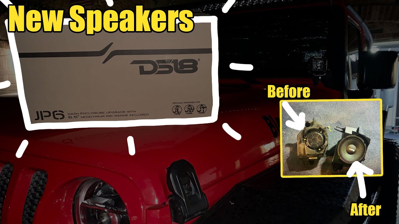 New DS18 Dash Speakers for my 2019 Jeep Wrangler YouTube