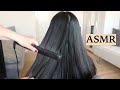 ASMR Straightening & Brushing My Friend's Beautiful Hair