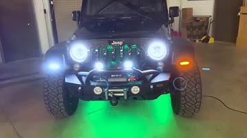 Jeep LED Light Bars - 4.5" Dynamic Amber/White LED Lights