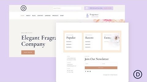 Download a FREE Header & Footer Template for Divi’s Perfumery Layout Pack