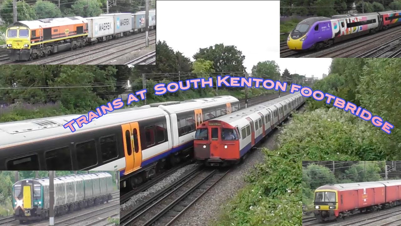 Trains at South Kenton Footbridge (WCML) 13/06/2024