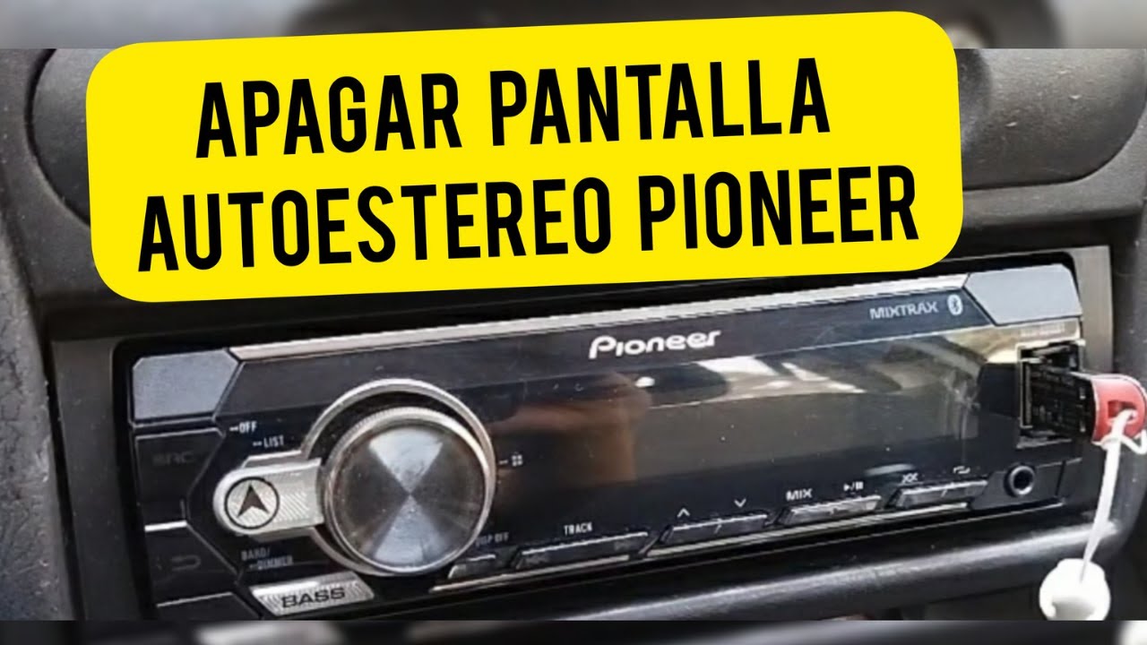¿Cómo se apaga el estéreo Pioneer?