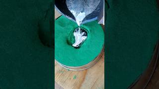 Pewter Metal Casting on Fine Sand #shorts #shortsfeed #kineticsand