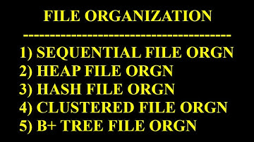 UNIT 4 #FILE ORGANIZATION #SEQUENTIAL #HEAP #HASH #CLUSTERED #B+_TREE  #Tamil