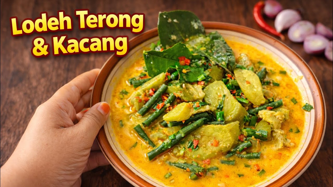 Resep Lodeh Terong & Kacang Panjang Paling Simpel! Dijamin Nambah