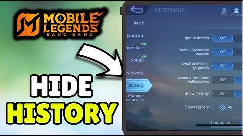 How To Hide History In Mobile Legends 2025 - Hide Your MLBB Match/Battle History (iPhone/Android)