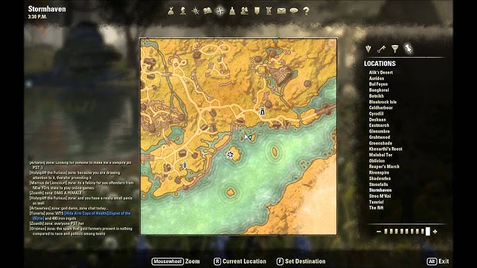 Stormhaven Map - The Elder Scrolls Online (ESO)