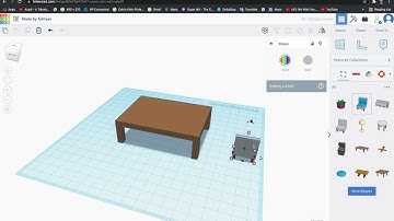 How to make a table and chair in Tinkercad