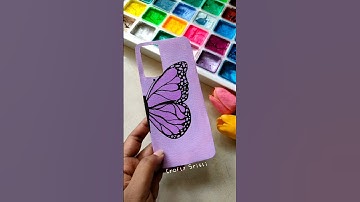 DIY Phone cover🦋💜#art #trending #viralvideo #shortvideo #diy #painting #phonecase #trend #aesthetic