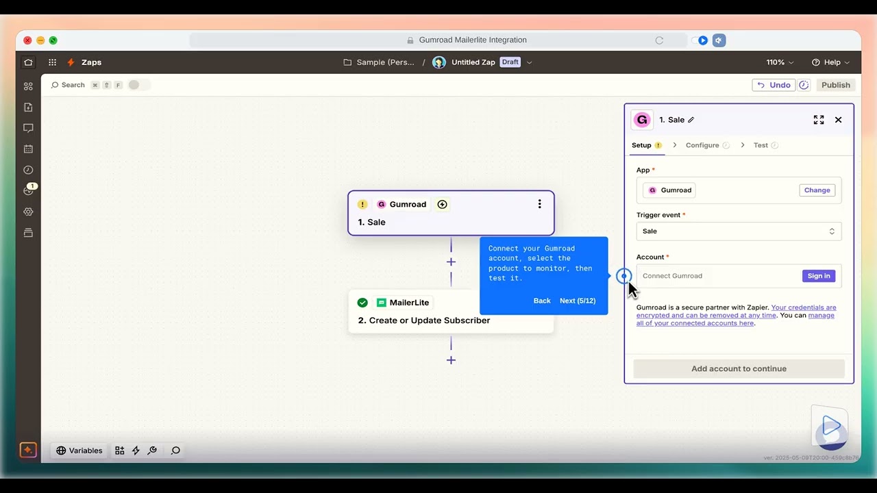 How to Integrate Gumroad with MailerLite Using Zapier (Step-by-Step)