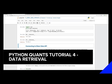 Python Quants Tutorial 4 - Data Retrieval | Refinitiv Developers