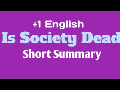 is society dead essay