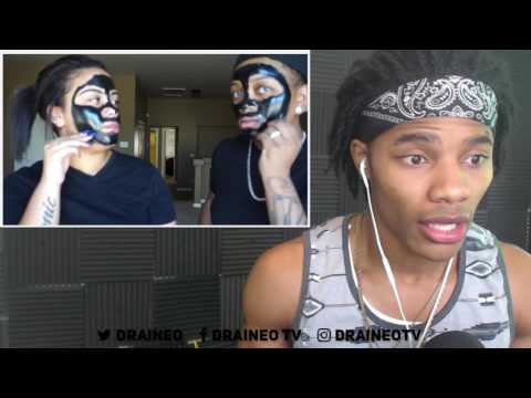 BLACK MASK CHALLENGE (PAINFUL AND HILARIOUS) | Domo & Chrissy REACTION!