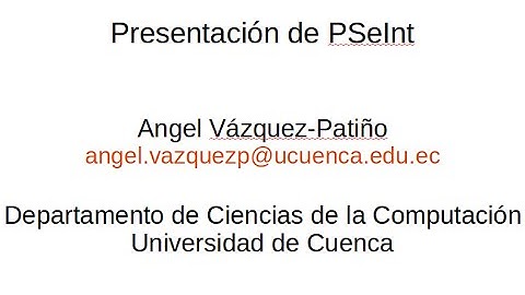 Presentación de PSeInt