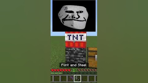 Minecraft logic with troll face meme😳 #minecraft #shorts