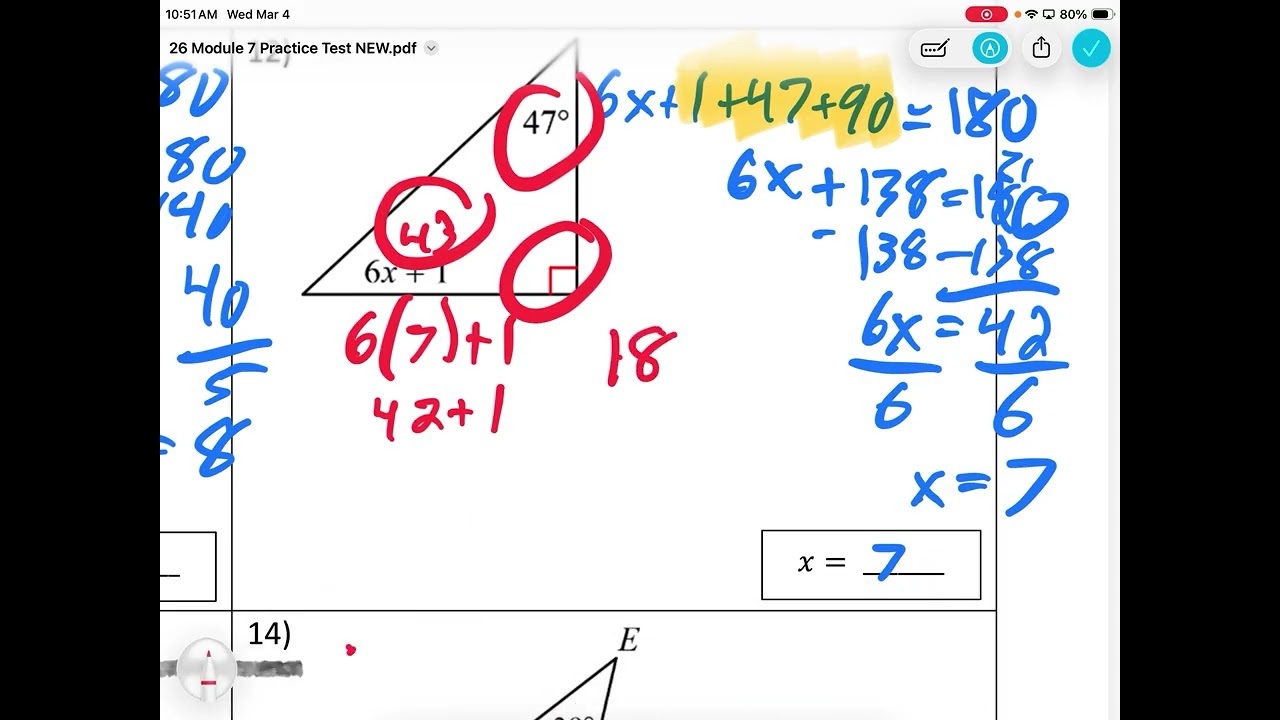 Math 8 Module 7 Pythagorean Theorem Test Review