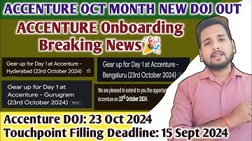 Accenture Mass Onboarding Latest Update 🔥 | Touchpoint Link | Action Items | Countdown to Accenture