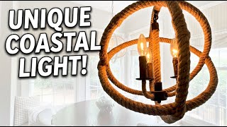 Rustic Hemp Rope Pendant Light Perfect Coastal Decor