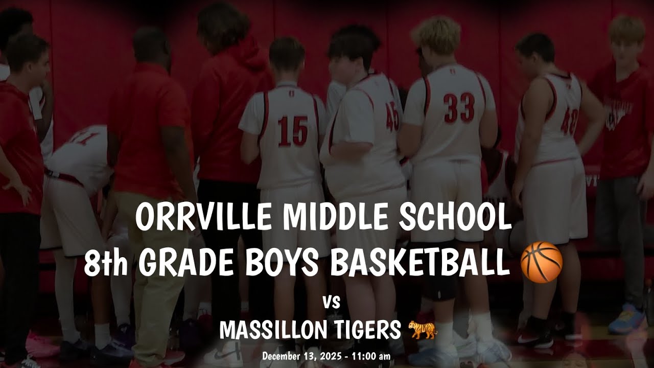 Orrville Red Riders 8th Grade Boys Basketball vs Massillon Tigers 🐅 🏀