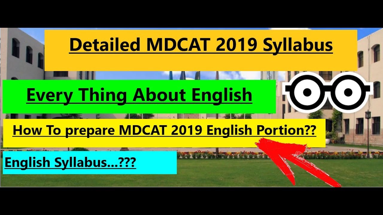 Detailed MDCAT 2019 Syllabus..!! All About English Syllabus..!! Complete Guide..!!
