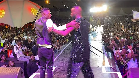 Eddy Kenzo welcomes Dr Jose Chameleone on stage at Eddy Kenzo Festival 2022.