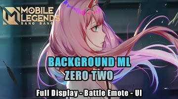 Neww!! Update Script Background Mobile Legends - Zero Two Darling In The Franxx
