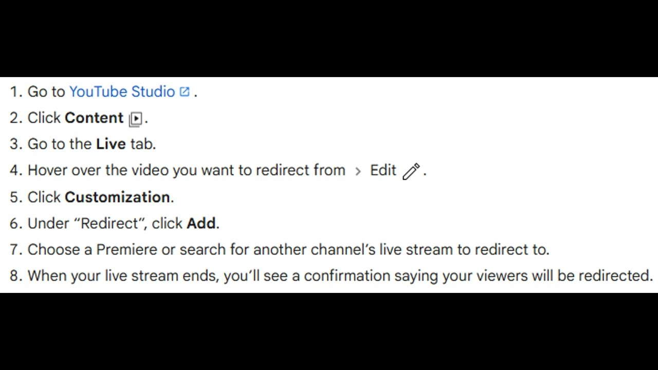 Top Tip video on How to use YouTube Live Redirect