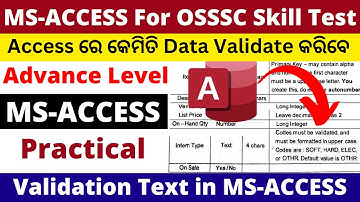MS Access practical question pdf osssc | Computer Skill Test for PEO Exam 2023 Odisha