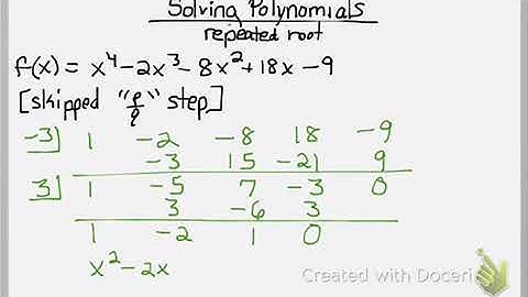 Solving polynomials: repeated root